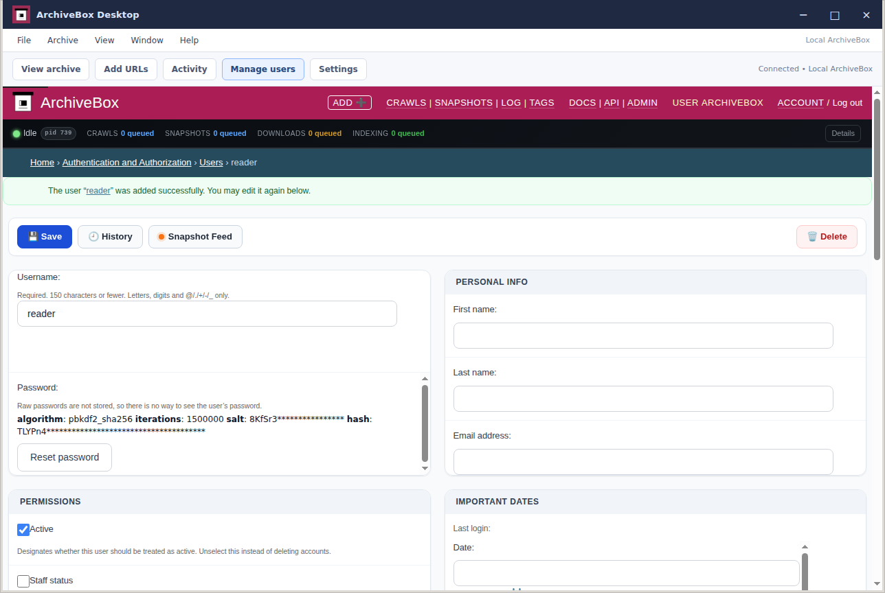 Edit a user — real Electron application