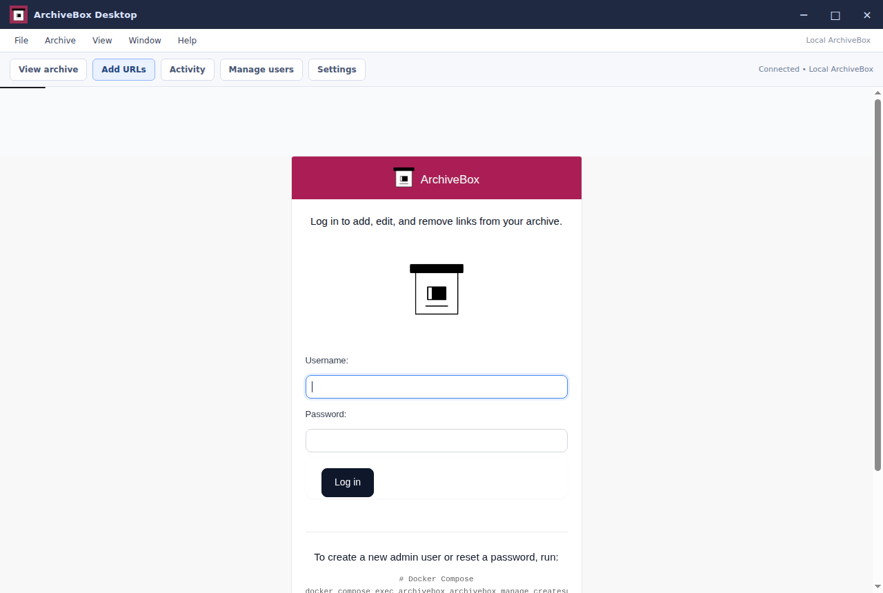 Sign in — real Electron application