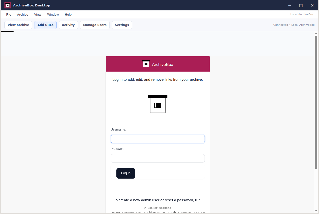 Sign in — real Electron application