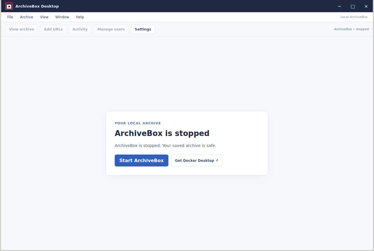 Service stopped — real Electron application